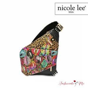 Nicole Lee USA Miranda Vegan Leather Adjustable Strap Slip Pocket Sling Backpack